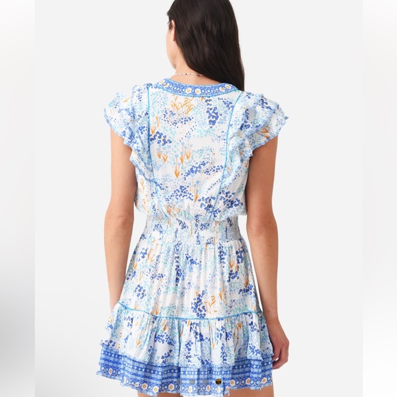 Poupette St. Barth Camilla Blue Floral Mini Dress NWOT - Picture 5 of 10